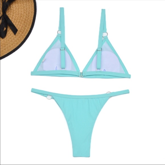 TRIANGLE BIKINI CLASSIC IN TEAL - Picture 3 of 4